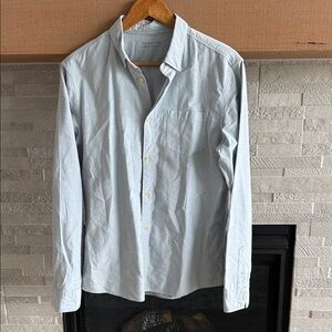 All Saints Stukeley LS Light Blue Button Down Shirt